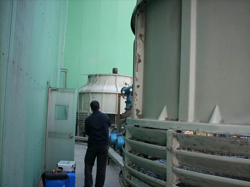 下沙華春化纖廠界噪聲治理-廠區屋面冷卻塔降噪案例